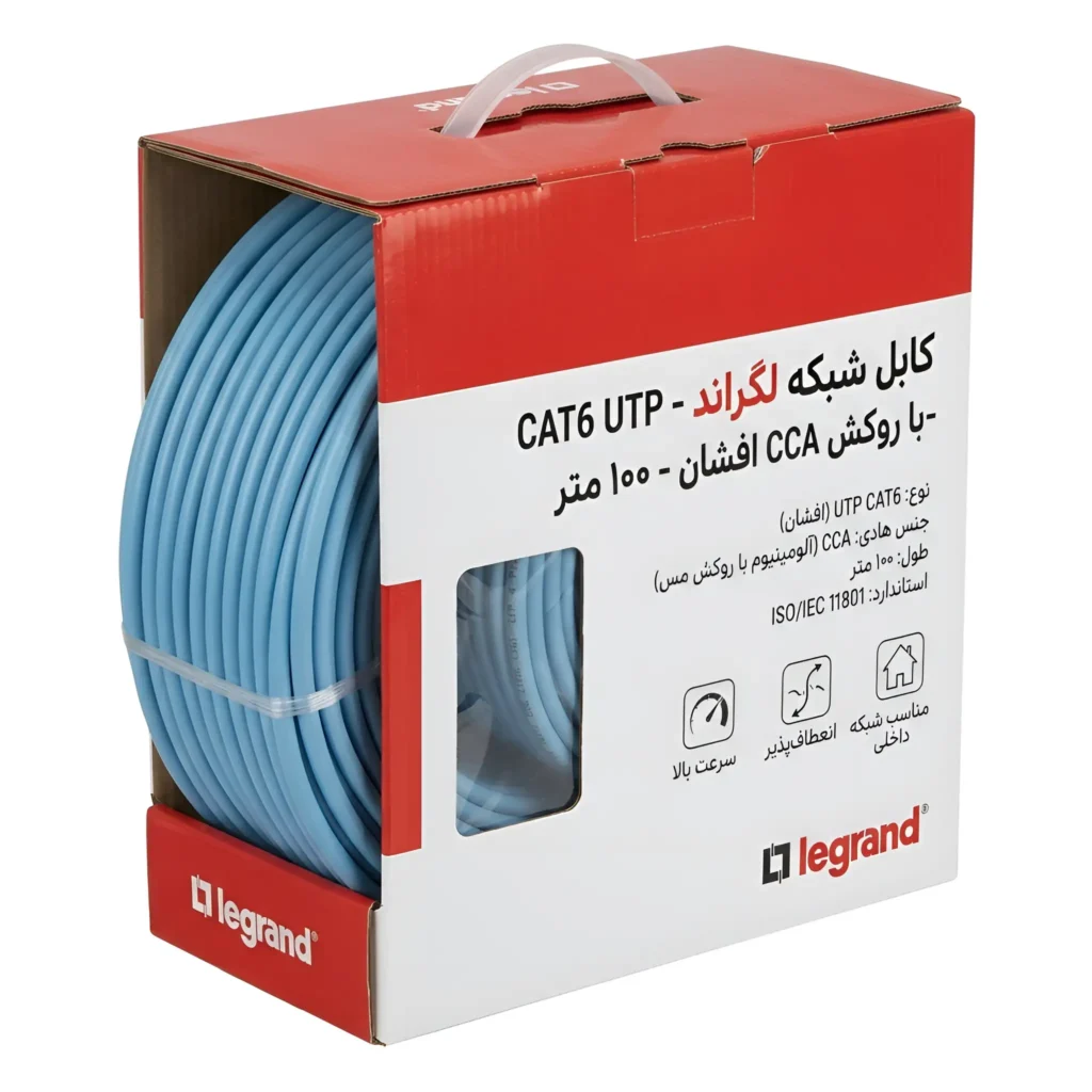 کابل شبکه روکش مس افشان لگراند Cat6 Utp Legrand CCA