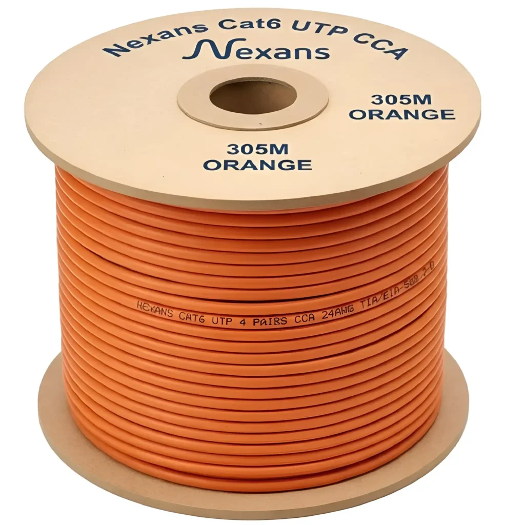 کابل شبکه روکش مس افشان نگزنس Cat6 Utp Nexans CCA