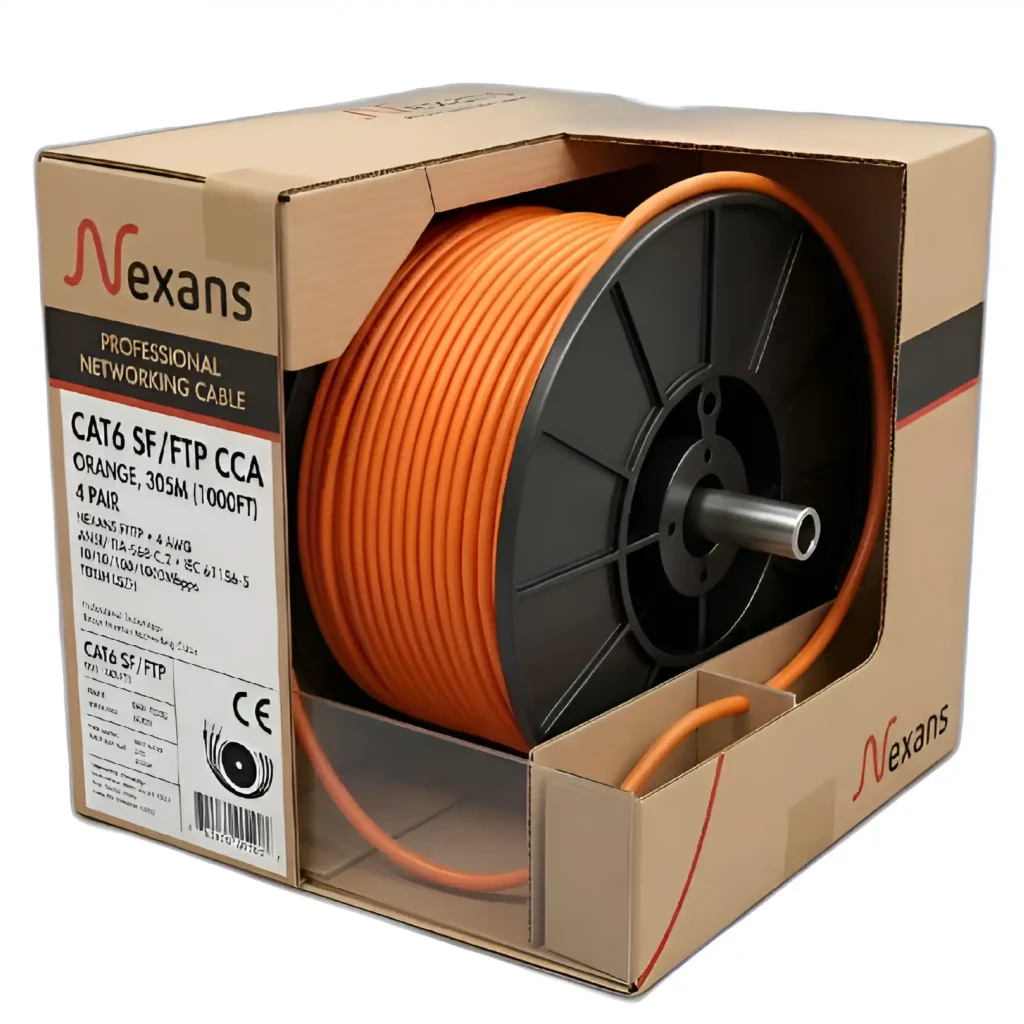 کابل شبکه روکش مس نگزنس Cat6 Sftp Nexans CCA