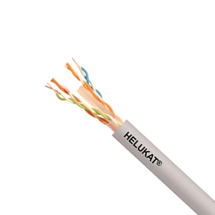 Network cable Cat6 Utp Helukat 600 4x2xawg 231 gray Helukat all copper with gray LSZH coating min