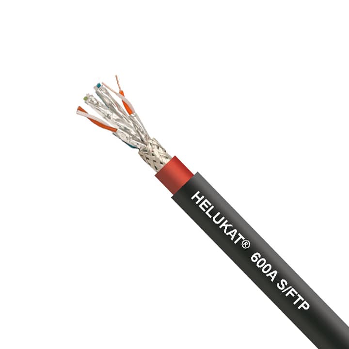 Network cable Cat6 Sftp Helukat 600 4x2 awg 23.1 FRANCE PE armored Outdoor all copper armored min