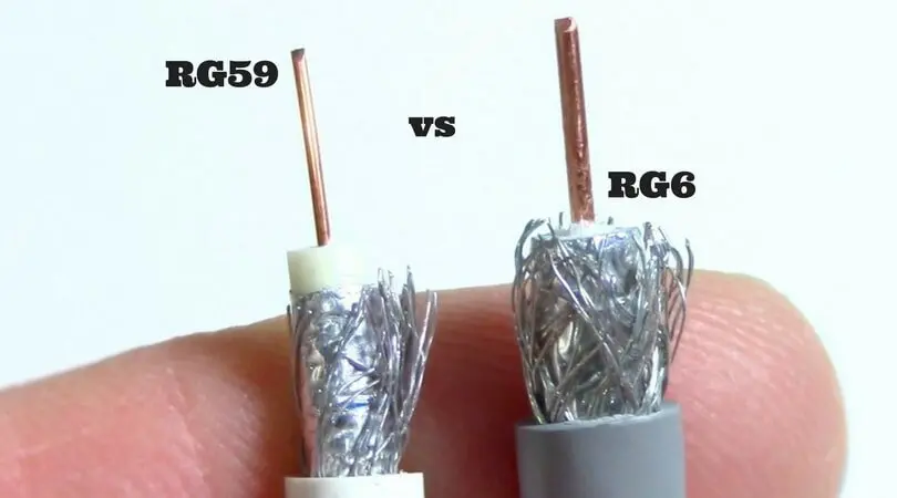 تفاوت و مقایسه بین کابل های کواکسیال RG6 و RG59