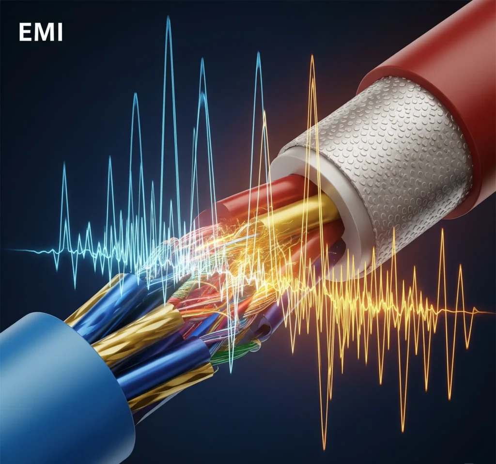 تداخل الکترومغناطیسی 4 عامل کلیدی در کابل‌کشی