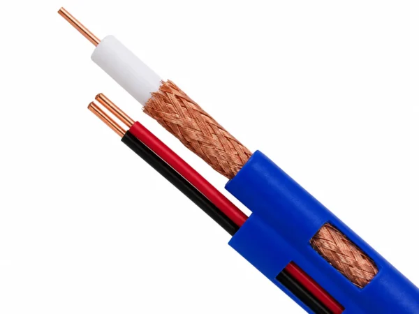 ساختار کابل کواکسیال ترکیبی دبل فویل Rg59 07/96 (awg 2*20)
