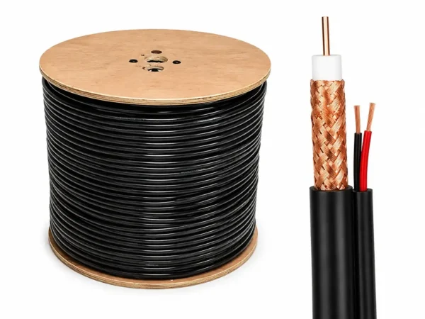 کابل کواکسیال ترکیبی روکش مس Rg59 0.6/64 (Awg 2*24)