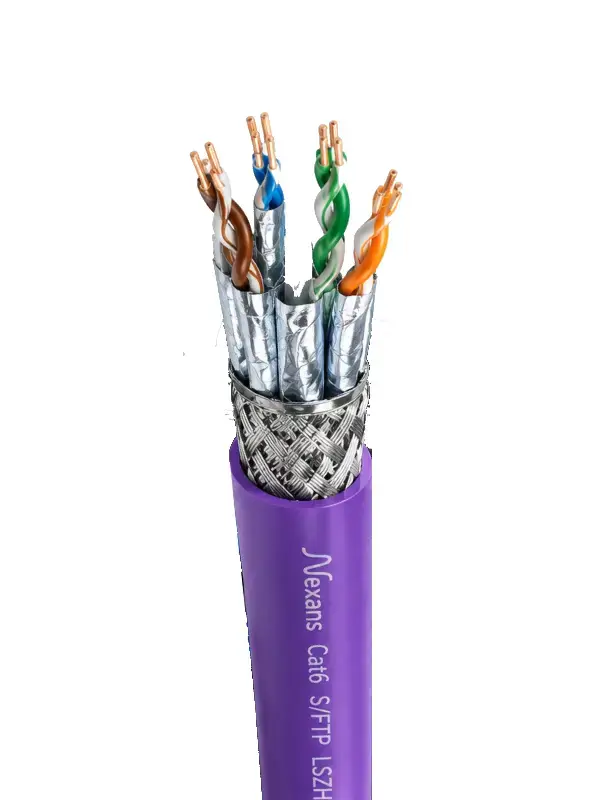 کابل شبکه تست فلوک چنل نگزنس با روکش Cat6 Sftp Nexans LSZH