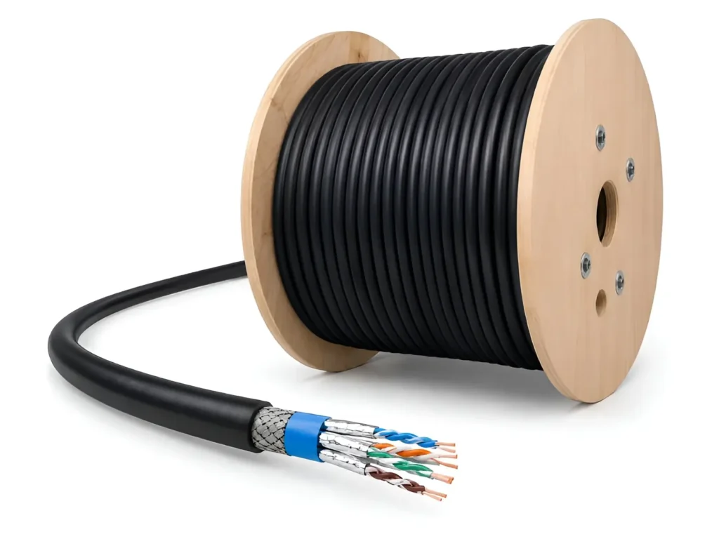قیمت کابل شبکه تست فلوک پرمننت اوت دور دابل جکت لگراند Cat6 Sftp