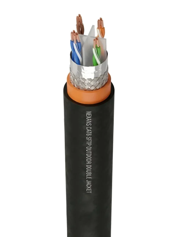 کابل شبکه تست فلوک چنل اوت دور دابل جکت نگزنس Cat6 Sftp
