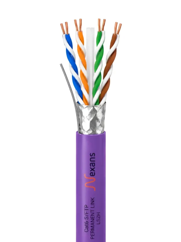 کابل شبکه تست فلوک چنل نگزنس با روکش Cat6 Ftp Nexans LSZH