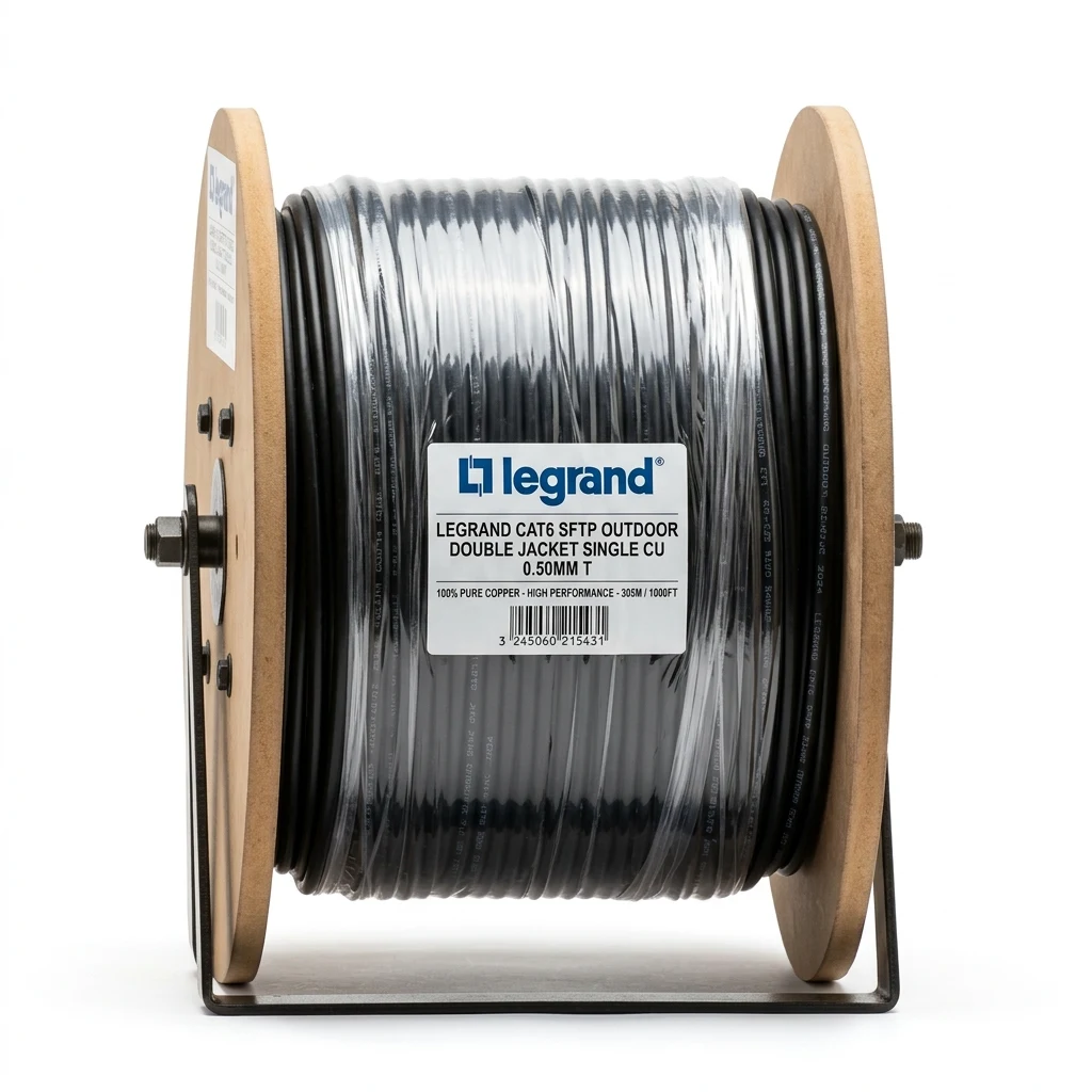 کابل شبکه تمام مس اوت دور دابل جکت سینگل شده طرح تست لگراند 0.50 Cat6 Sftp