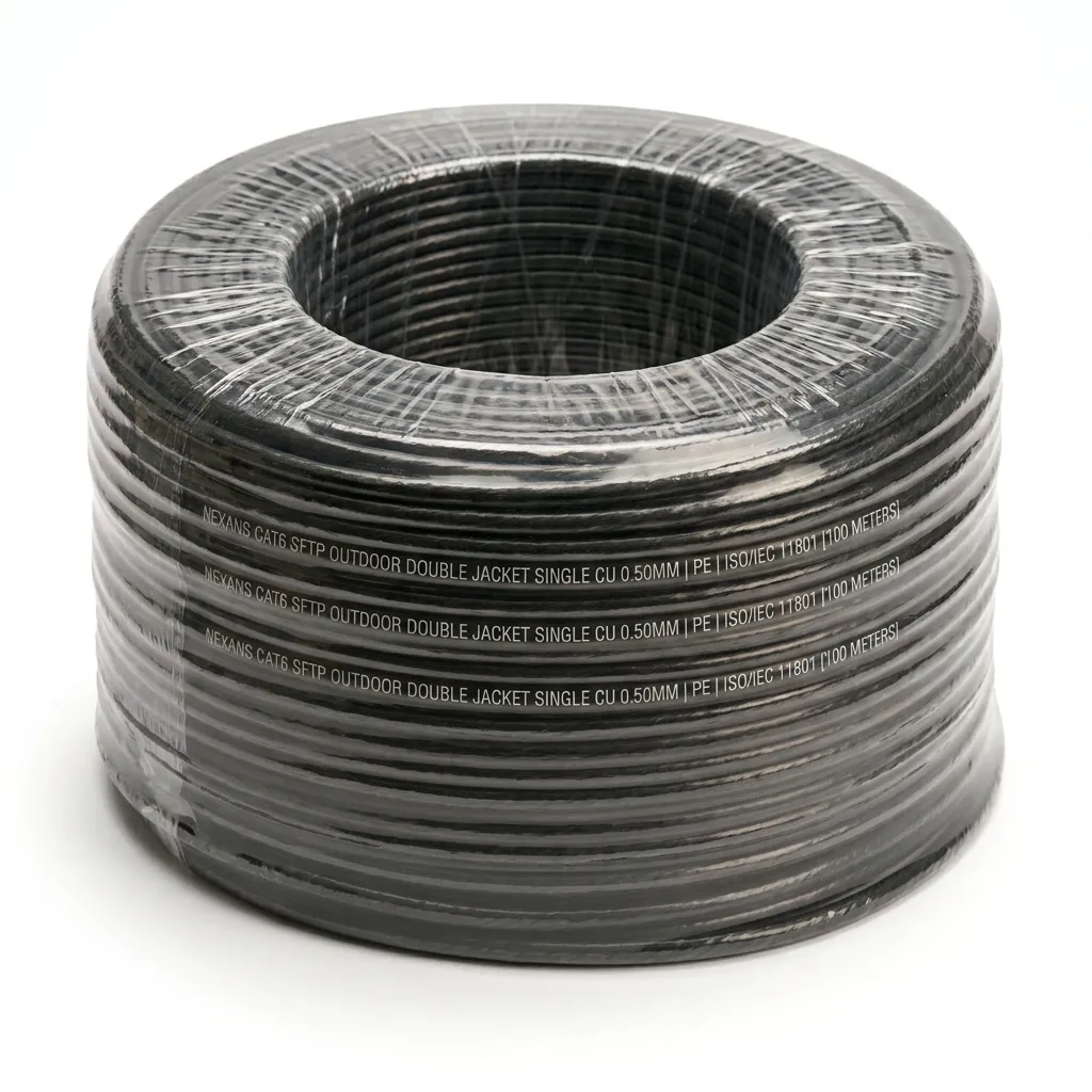 خرید و قیمت کابل شبکه اوت دور دابل جکت طرح تست نگزنس 0.50 Cat6 Sftp