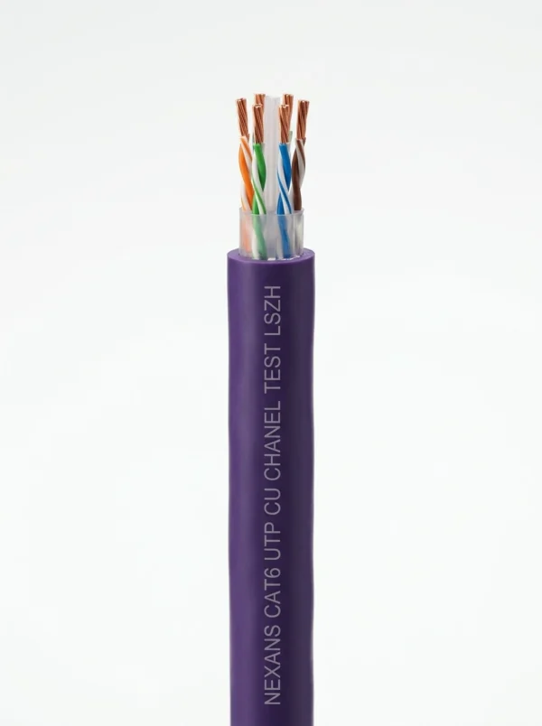 کابل شبکه تست فلوک چنل نگزنس با روکش Cat6 Utp Nexans LSZH