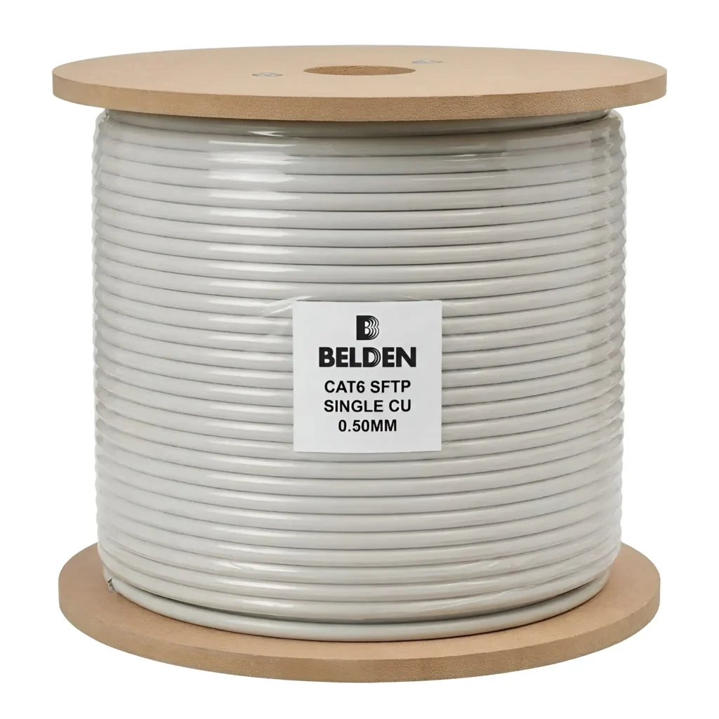 قیمت کابل شبکه تمام مس سینگل شده طرح تست بلدن Cat6 Sftp 0.50