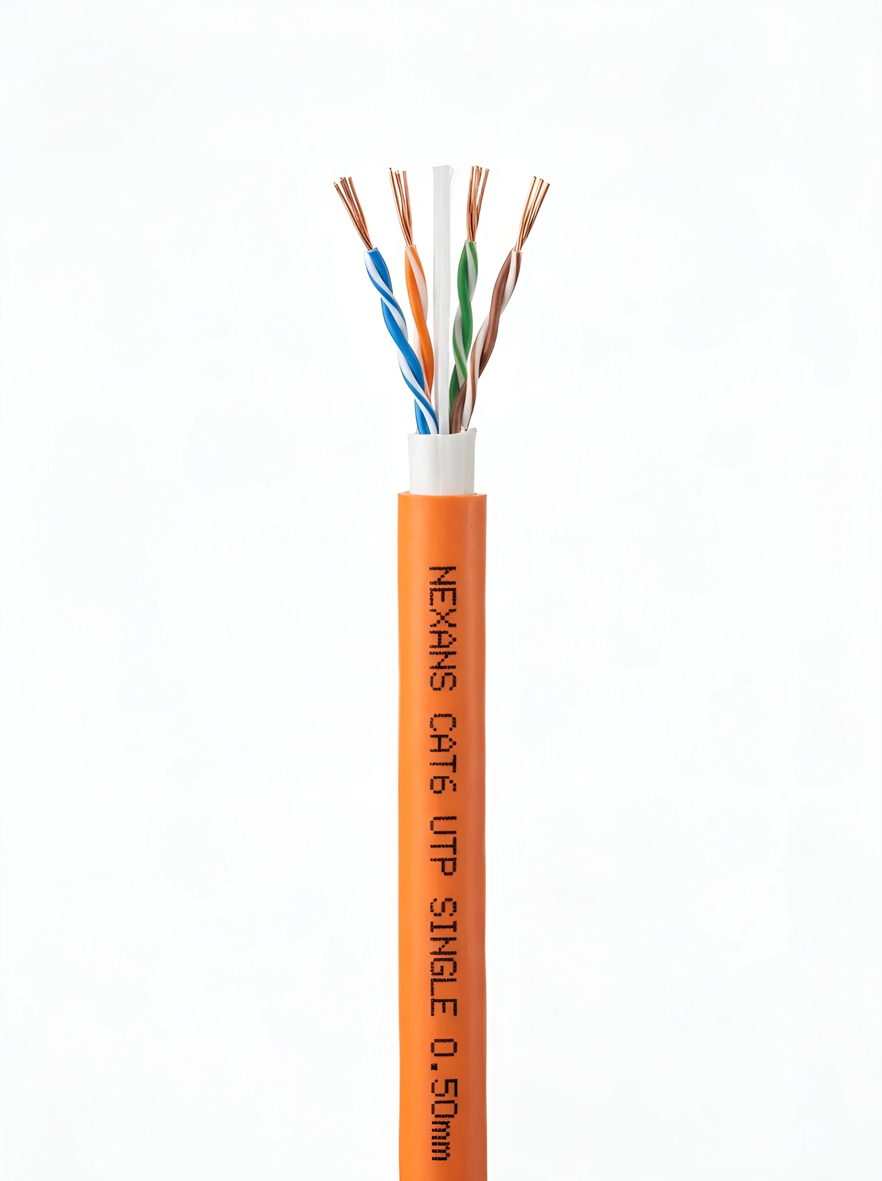All copper singled network cable, Cat6 Utp 0.50, non-contact test design کابل شبکه تمام مس سینگل شده طرح تست نگزنس Cat6 Utp 0.50